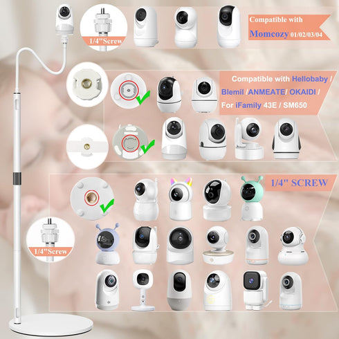 Derebir Momcozy/Nanit Baby Monitor Floor Stand Holder Mount Compactible with VTech/HelloBaby