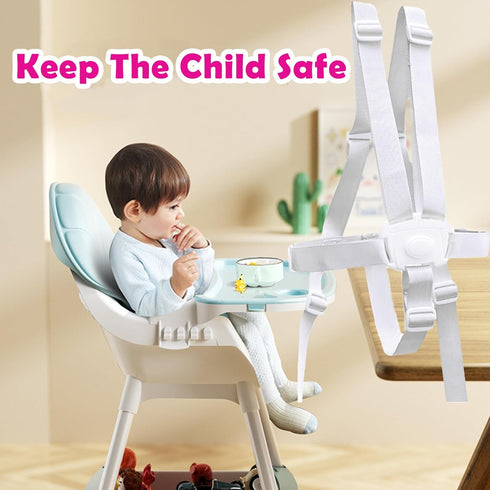 Adjustable 5 Point Harness Seat Belt Safety Strap for High Chair, Baby Safe Harness for Stroller, Pushchair, Pram