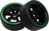 1/10 RC Drift Car Tires 12mm Hex Hub Wheel Rims & Hard Plastic Tyre 6 Spoke Compatible with Traxxas HSP Tamiya Kyosho