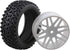 BQLZR 4X White Front Rear Wheel Rim Rubber Tyre Replacement for RC 1:10 Off-Road