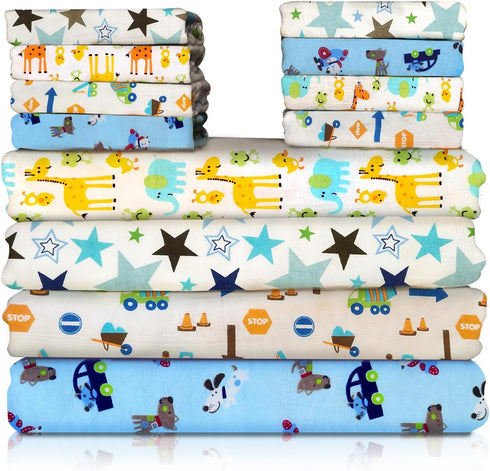 Omilion Receiving Blanket for Baby, 4 Pack, 30 inch x 30 inch, 100% Flannel Cotton