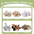 6 7 Inch Tezituor Pcs Stuffed Animals Bulk, Small Stuffed Woodland Plush Bulk, Cute Assorted Plushies Toy Gift for Kids