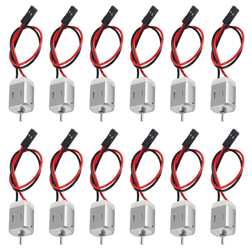 12 Pack 1.5V-6V Type 130 Miniature DC Motors for Arduino Hobby Projects