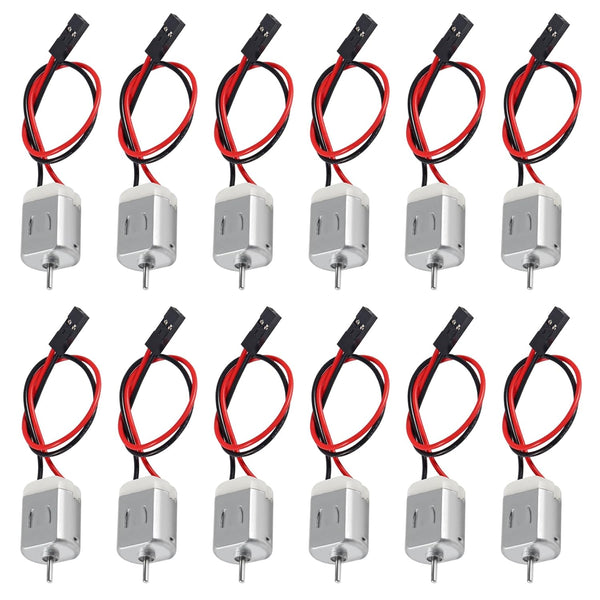 12 Pack 1.5V-6V Type 130 Miniature DC Motors for Arduino Hobby Projects