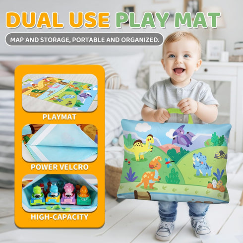 10 1 1 1-2|1st 12 18 ALASOU PCS Dinosaur Car Toys for Year Old Boy with Playmat/Storage Bag|Baby Toys Year Old Boy