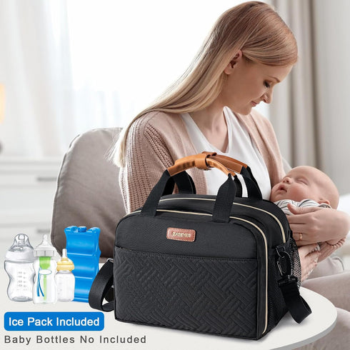 Pack 6 9 Breastmilk Cooler Bag with Ice Fits Baby Bottles Up to Ounce, Compatible with Wearable Breast Pumps