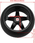 4pcs RC 5 Spoke Wheel Drift Tyre - Black Wheel Rims Replacement for WL 1/28 K969 K989 P929 RC Car