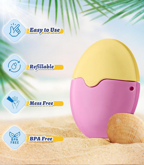KYHDIYA Sunscreen Applicator,Roll-On Sunscreen Applicator for Kids & Adults-Easy Apply Sun Screen Roller Applicator