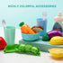 CUTE STONE Pretend Play Kitchen Sink Toys - Cooking Stove with Realistic Light and Sound