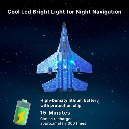 Generic 2.4Ghz 2 Su-27 RC Plane Remote Control RTF Jet- Channel Anti-Fall Aircraft - Easy to Fly Glider with Gyro