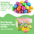 24 Pack 2.3 Inches LEASEN Printed Easter Eggs Bulks, Empty Plastic Easter Eggs Fillable for Easter Egg Hunt, Easter