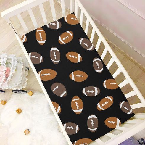 Sheet,52x28IN Pfrewn Crib Sheets for Boys Girls American Football Ball Fitted Crib Sheet Fits Standard Crib Mattress