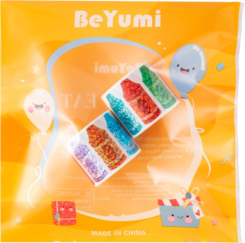 1000Pcs 2 BeYumi Colorful Laser Crayon Sticker - Back to School Laser Crayon Stickers in Rolls Holographic Colorful