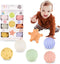Sensory Balls for Babies - 6 Pack, Soft & Textured Montessori Toys for 1-3 Years, Wheat Straw Toddler Balls