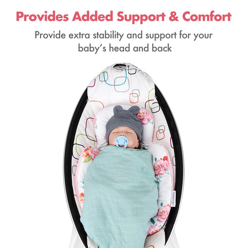 Minne Baby Infant Insert - Compatible with 4Moms RockaRoo and MamaRoo, Plush Soft Newborn Support with Cool Mesh