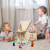 10 Pcs Wooden Dollhouse Family Set, Mini People Figures for Pretend Play Dollhouse Accessories (Fresh Style)