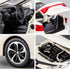 BDTCTK Compatible 1:32 Corolla Model Car, Zinc Alloy Pull Back Toy Car with Sound and Light for Kids, White