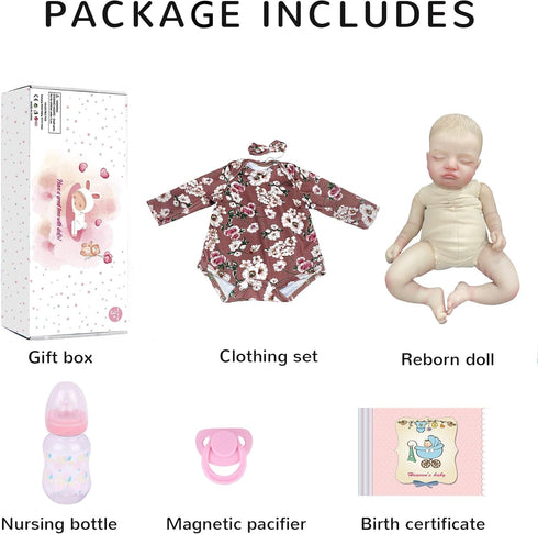 Reborn Baby Girl Dolls - 20 Inch Lifelike Newborn Baby with Realistic Veins for Kids Age 3+, Brown