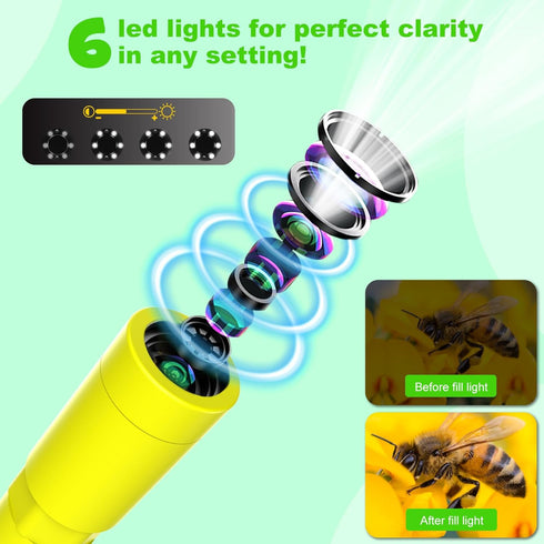 Toylfort 5 6 7 8 Kids Borescope Camera with Light - HD Snake Endoscope Toy for Nature Exploration, STEM Educational