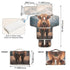 WELLDAY Highland Cow Portable Diaper Changing Pad - Waterproof Foldable Baby Diaper Changing Pad with Built-in Pillow