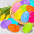 96Pcs 2.36inch 2pcs Aviski Colorful Easter Plastic Eggs for Kids Egg Hunt Basket Bag Empty Stuffers Fillers with Cute
