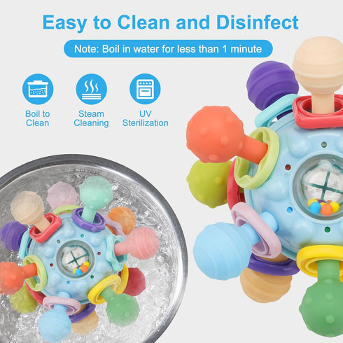CAHILON 0-6 6-12 1 Easter Baby Teething Toys, Baby Teethers Montessori Sensory Toys for Months, Gifts for Year Old Boys