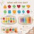 Set Shape Sorter - Wooden Xylophone and Montessori Number Puzzle for Babies - Educational Sorting Game with Storage Car