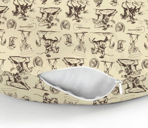 Country Vintage Cowboy Baby Nursing Pillow Covers for Boy Girl Western Horses Boots Hats Nursing Pillow Slipcovers