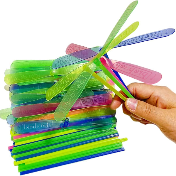 36 Pieces Hand Helicopter Spinner, Outdoor Flying Plastic Dragonfly Toy, Random Color Toy Helicopter