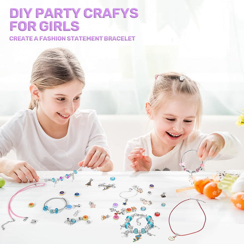 Bracelet Making Kit for Girls, Arts and Crafts for Kids Ages 6-12, Gifts for 5-10 Year Old Girls