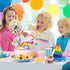 MOVINPE Happy Birthday Cake Topper, Rainbow Cloud Decoration with Confetti Balloons for Kids