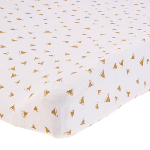 American Baby Company 2 Pack Printed 100% Cotton Knit Fitted Contoured Changing Table Pad Cover - Taupe Feathers
