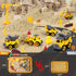 Set, 2.2lbs 4 3-8 OENUX Play Sand Construction Beach Building Castle Kit w/ Play Sand, Take Apart Construction Trucks