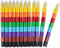 Huji Stacking Buildable 8 Colors Crayons Set, Connect Stack and Build Sideways
