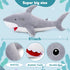 MorisMos Giant Shark Stuffed Animal, 51" Plush Pillow Toy Gift for Kids and Girlfriend, Gray