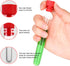 TEKEFT Set of 6 Assorted Color Plastic Test Tube Set, Caps and Rack, Scientific Experiment
