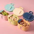 harayaa Formula Dispenser Milk Powder Storage Box with Double Compartments Leakproof Lid Spoon Included Portable Design