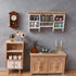 1:12 iLAND Miniature Dollhouse Accessories on Scale, Grandfather Wall Clock and Record Player, elf Accessories
