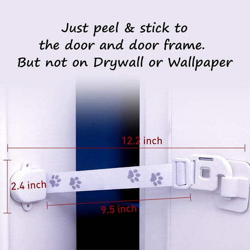 Child Proof Door Strap with Silicone Door Stopper - Prevents Finger Pinch Injuries, No Need for Baby-Gate