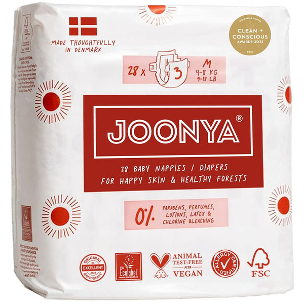 Joonya Baby Diapers, Size 3 M (9-18 lb) - 1 Bag of