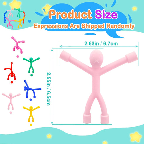 6Pcs Magnetic Men for Toddlers Kids, Colourful Travel Magnetic People Figures for Airplane Car, Fidget Toys Road Trip