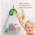 Bath Toys Organizer + 36 Soft Foam ABC 123 Letters & Numbers - Bathroom Alphabet Baby Toys with Quick Dry Storage Net