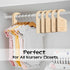 Closet Set 7 24 Baby Dividers for Clothes Organizer - of Adorable Wooden Double-Sided Baby Clothes Size Hanger