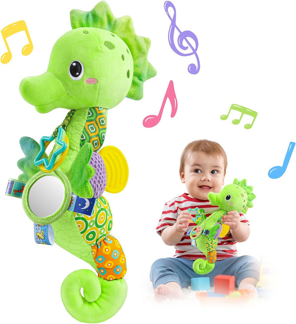 LIGHTDESIRE Baby Toys Musical Seahorse Stuffed Animals Infant Toys 0-6-12 Months with