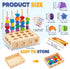 Montessori Educational Wooden Toys for Toddler 3-5 Years - Lacing Beads, Stacking Blocks, Shape Sorting Gifts for Kids