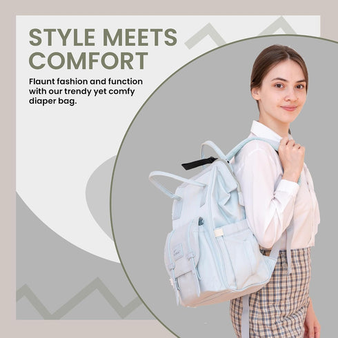 DLNIA Backpack Baby Diaper - Large Diaper Bag with Insulated Pockets, Stroller Straps, Independent Milk Bottle