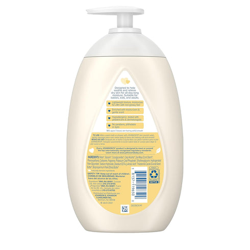 Johnson's Baby Skin Nourish Moisturizing Lotion - Dry Skin with Shea & Cocoa Butter, 16.9 Fl. Oz