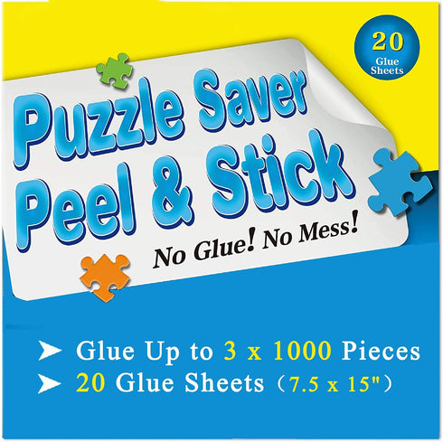 Preserve 3 X 1000 Piece Puzzle Saver Kit - 20 Sheets, No Mess Puzzle Glue and Frame for Adults