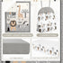 4 Set, Piece Woodland Forest Animals Crib Bedding Including Jungle Safari Crib Skirt, Blanket, Nursery Bed Sheet