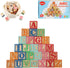Joqutoys ABC Wooden Building Blocks for Toddlers 1-3, 26 PCS Alphabet & Number Stacking Blocks